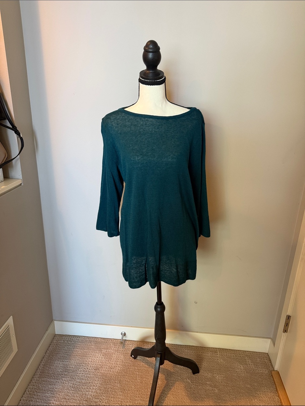 J. Jill Deep Teal Lightweight Knit Top